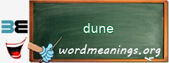 WordMeaning blackboard for dune